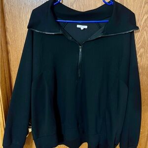 Maurices Black Plus Quarter-Zip Women’s Pullover Jacket